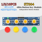 1/5/10Pcs 4Bits Independent Button Module for Single-Chip Microcontroller Raspberry-Pi Arduino