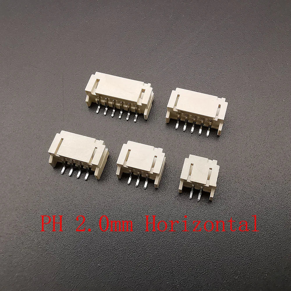 10Pcs JST XH 2.54/PH 2.0/ZH 1.5/1.25mm / SH 1.0mm Pitch Male Plug Pin Header Socket Horizontal/Vertical SMD Connector 2/3/4/5/6P