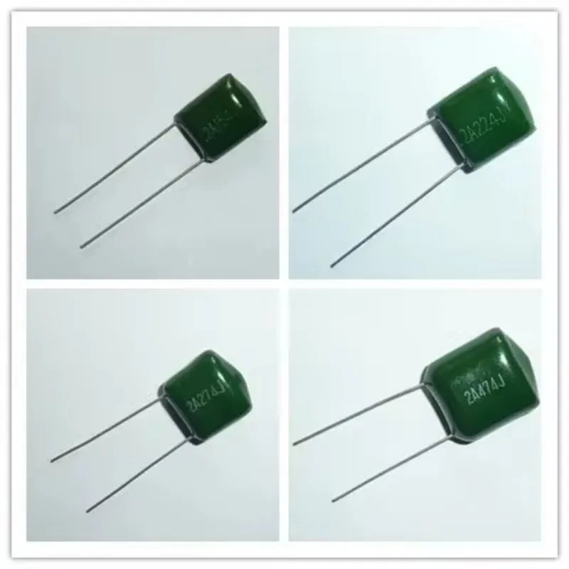 100pcs Mylar Film Capacitor 100V 2A 220pF~0.47uF 5% (2A221J~2A474J) Polyester Film capacitor
