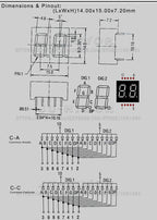 10pcs 0.36 Inch 10Pins 3261AS 3261BS 2 Digits Bits 7 Segment Red LED Digital Display Digitron Common Anode Cathode C-C C-A