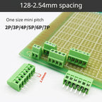 5pcs/lot Screw Type PCB Terminal Blocks Can Be Spliced Green KF128/JM128-2.54/3.5/3.81/5.0/5.08/7.5