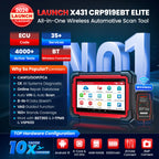 LAUNCH X431 CRP919E BT Car Diagnostic Tools CAN FD DOIP ALL Systems ECU Coding Bi-directional 35 Resets DBScar VII Auto Scanner