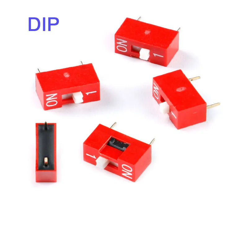 5Pcs Slide Type Switch Module 1 2 3 4 5 7 8 10PIN /1.27/2.54mm Position Way SMD/DIP Pitch Toggle Switch Snap Switch Dial Switch