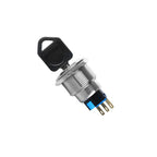 16/19/22mm metal Key rotary push button 2/3 position latching knob Switch Press Button rotary Rotate LED light rotation IP65