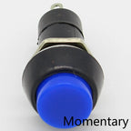 6pcs 12mm Momentary Button SPST ON/Off AC 250V/1.5A 125V/3A, Versatile Lock Free mini Round Button