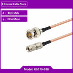 HD SDI RG179 Pigtail 75 Ohm Cable BNC Male to Mini DIN 1.0/2.3 CC4 Male Straight 90Degree Adapter Black Magic Hyper Deck Shuttle