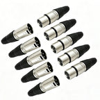10Pcs XLR 3Pin Male Female Microphone Audio Cable Wire Connector Cable Plug Terminals for Mic Solder Connector