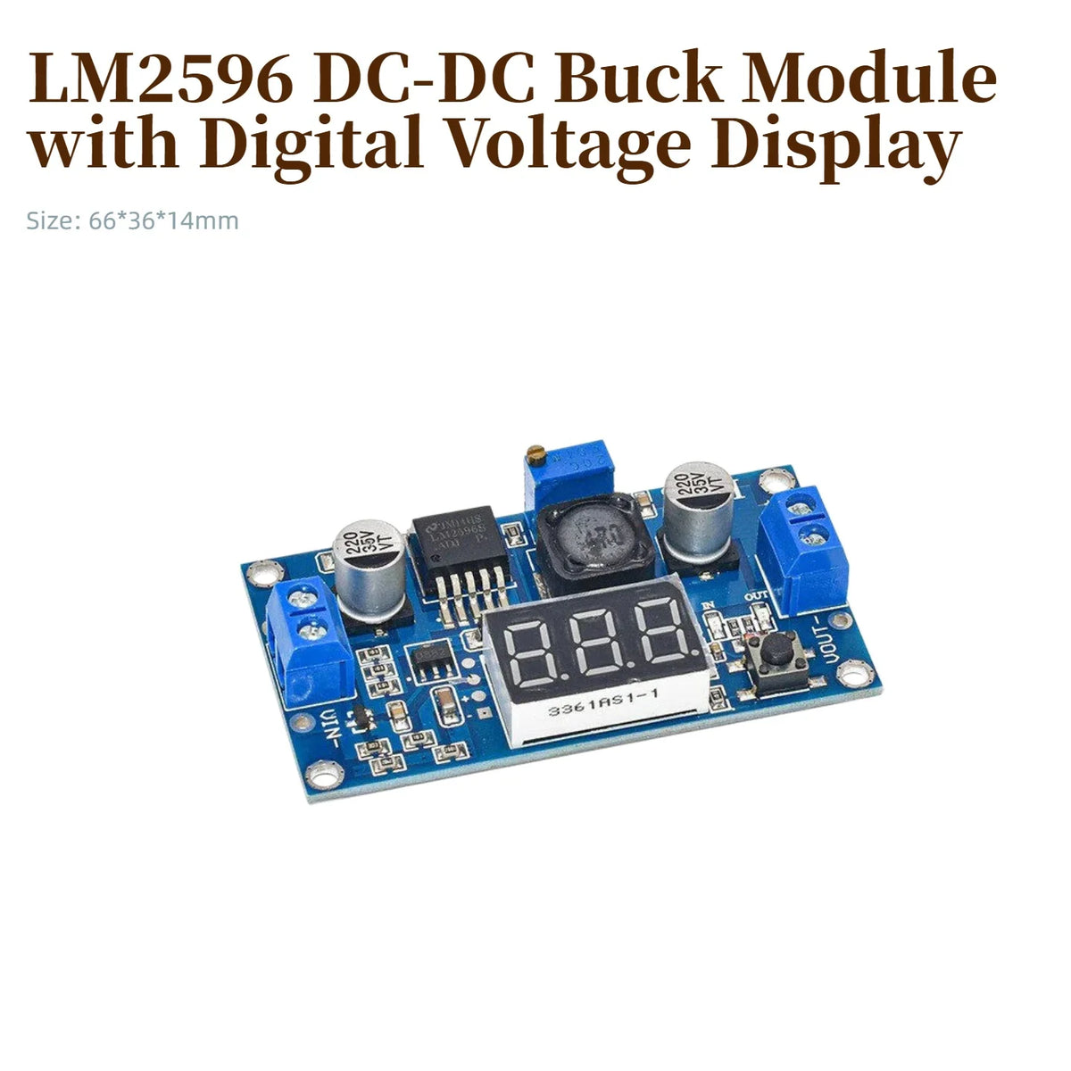 1/5/10pcs LM2596 XL4015 XL4005 MP1584 MINI560 DC-DC Buck Converter 3A Adjustable Step Down Power Module With Digital Display