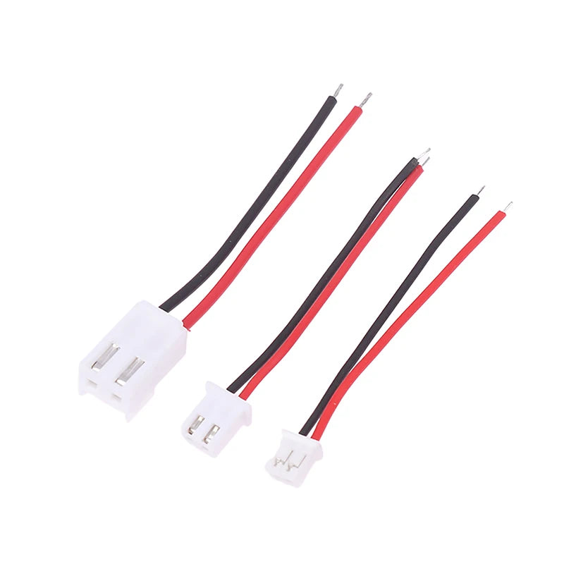 /KQM/10pcs Small Mini Connector Jst 1.0/1.25/1.5/2.0/2.54/3.96mm Ph 2.0mm Xh 2.54mm 2 Pin Male Female Plug Jack Cable Wire