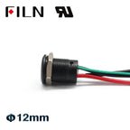12mm 12V IP65 Symbol Push Button Switch Waterproof Plastic Button Momentary  for Racing Car & Boat - Dashboard Warning