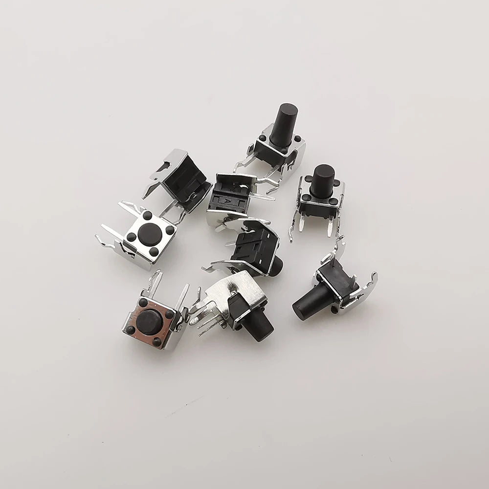 1Box 6x6mm Micro Push Button Tactile Tact Switch Kit 12V 2/4 Pin DIP2 PCB Momentary Switch DIY TV Toy Home Use Button Key Switch
