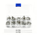 Axial Lead Glass Fuse Assortment Kit 100PCS 10 Sizes 3.6*10mm 0.5A 1A 2A 3A 5A 8A 10A 250V Slow Blow Fuse Tube For PCB Repair