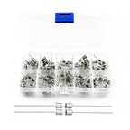 Axial Lead Glass Fuse Assortment Kit 100PCS 10 Sizes 3.6*10mm 0.5A 1A 2A 3A 5A 8A 10A 250V Slow Blow Fuse Tube For PCB Repair