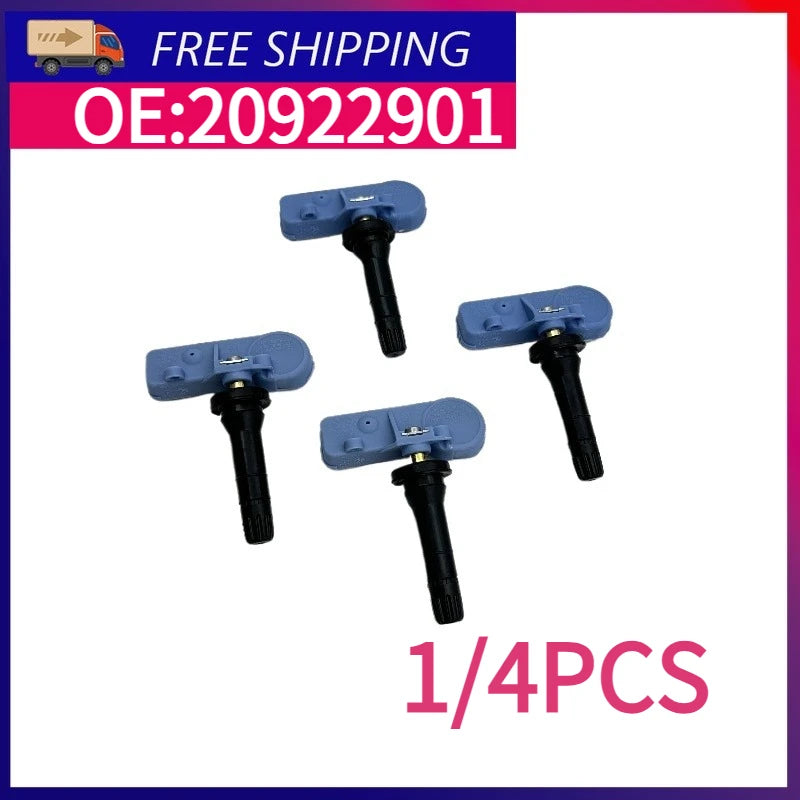 433MHz 20922901 TPMS Tyre Pressure Sensor For Chevrolet Captiva Cobalt Aveo Matiz Orlando Spark Tahoe Tracker Trailblazer 1/4PCS