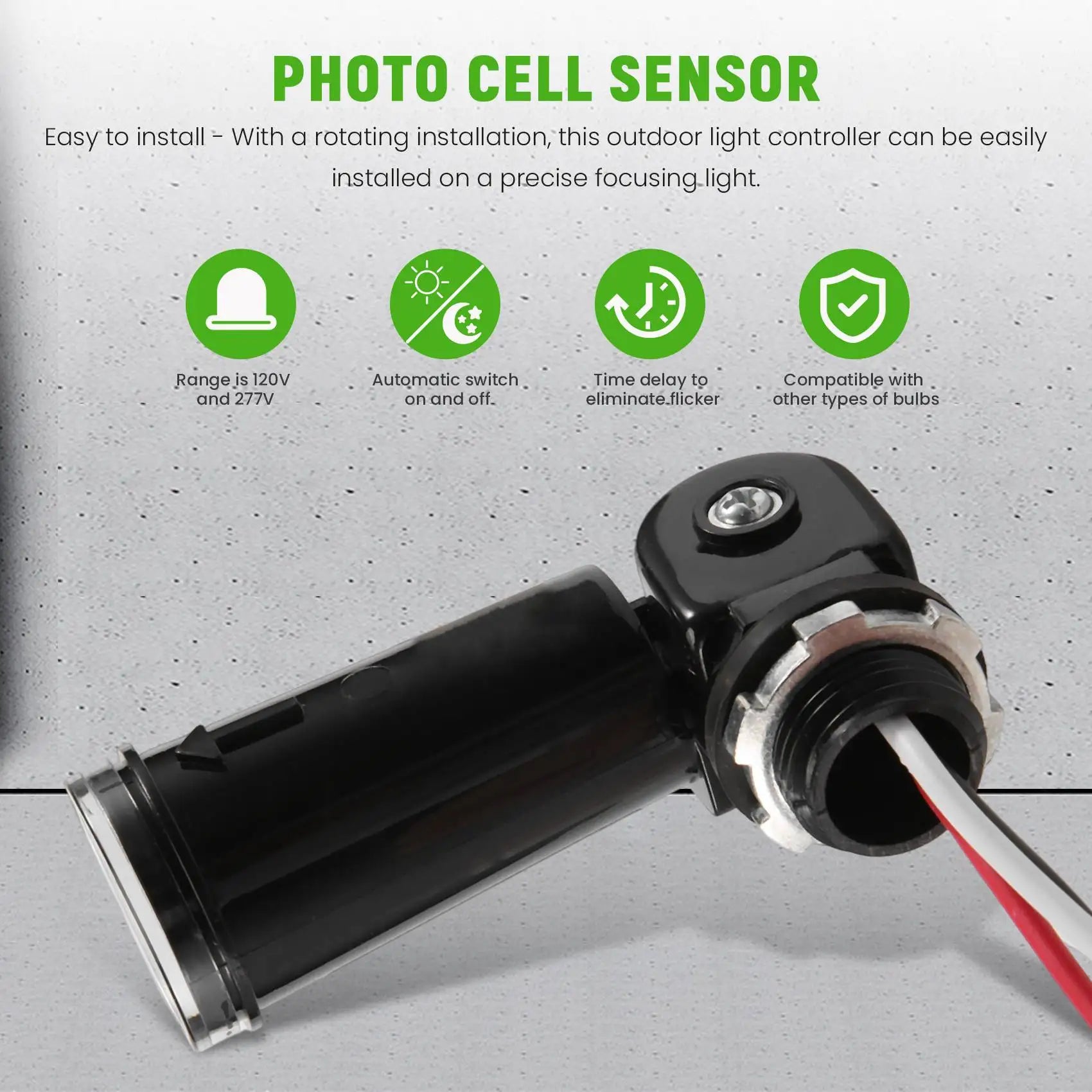 A78I 4Pack,Dusk to Dawn/Day Night Sensor, Photoelectric Switch, Photo Cell Sensor,IP65 Waterproof Photocell for Outdoor Light