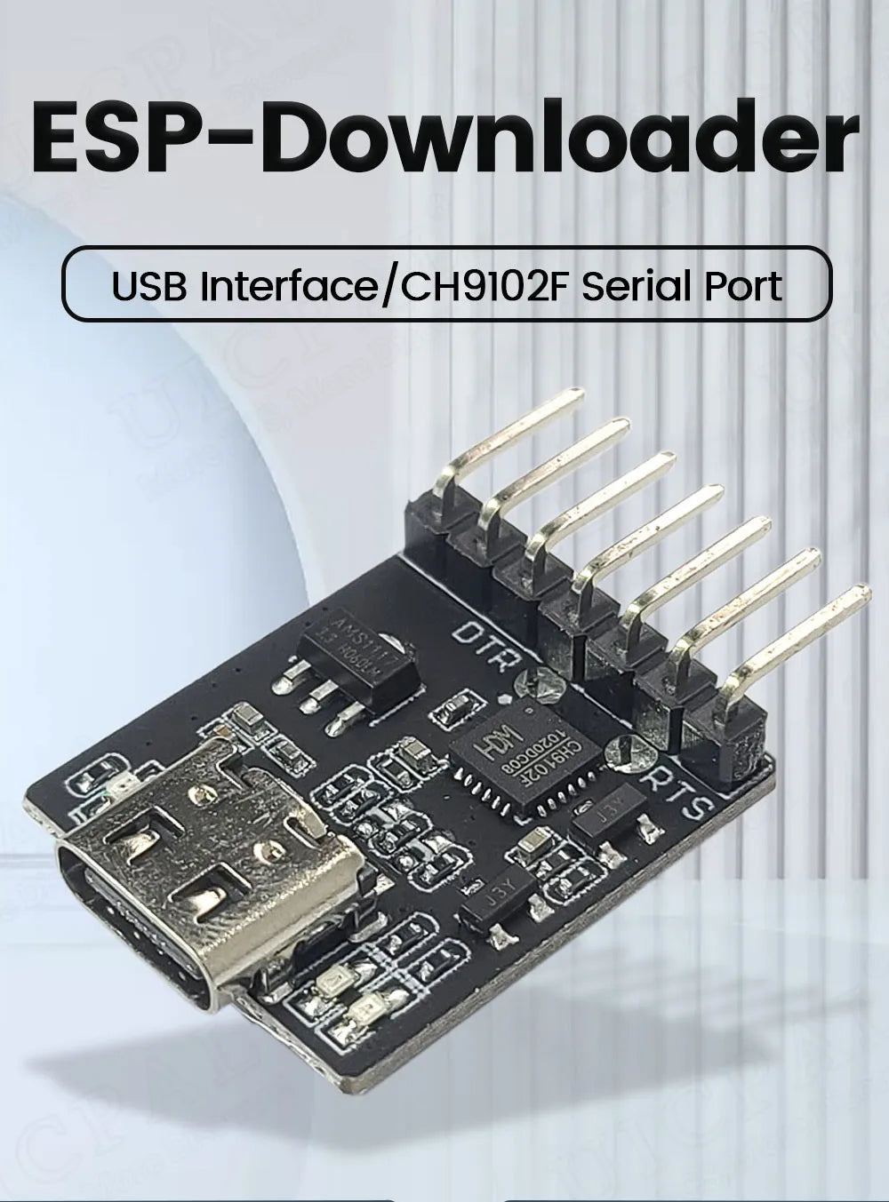 CH9102F CP2104 Downloader Module Chip Program Burning for ESP32 MINI 7Pin TYPE-C USB to UART RS232 RS485 Serial Port Download