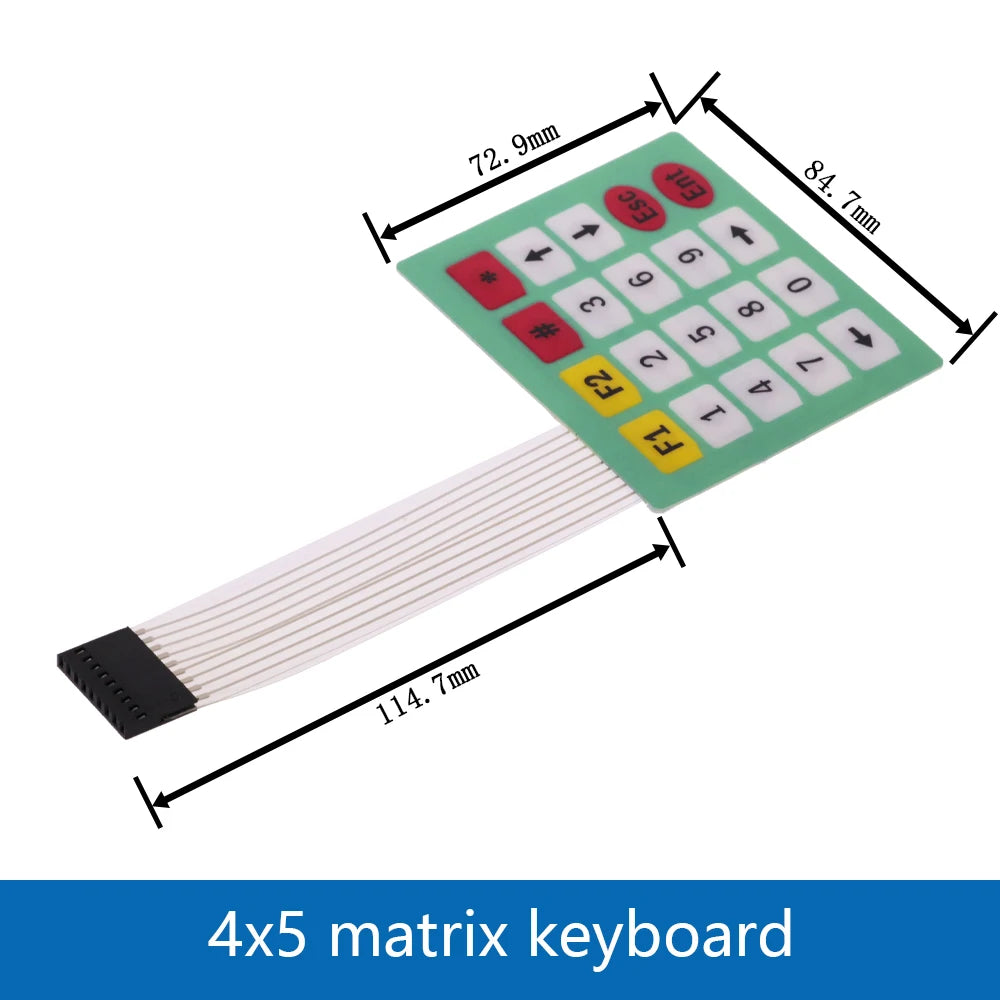 1 2 3 4 5 6 7 8 Key Button Membrane Switch Matrix Array Keyboard Keypad Control Panel Pad DIY Kit For Arduino Smart Car