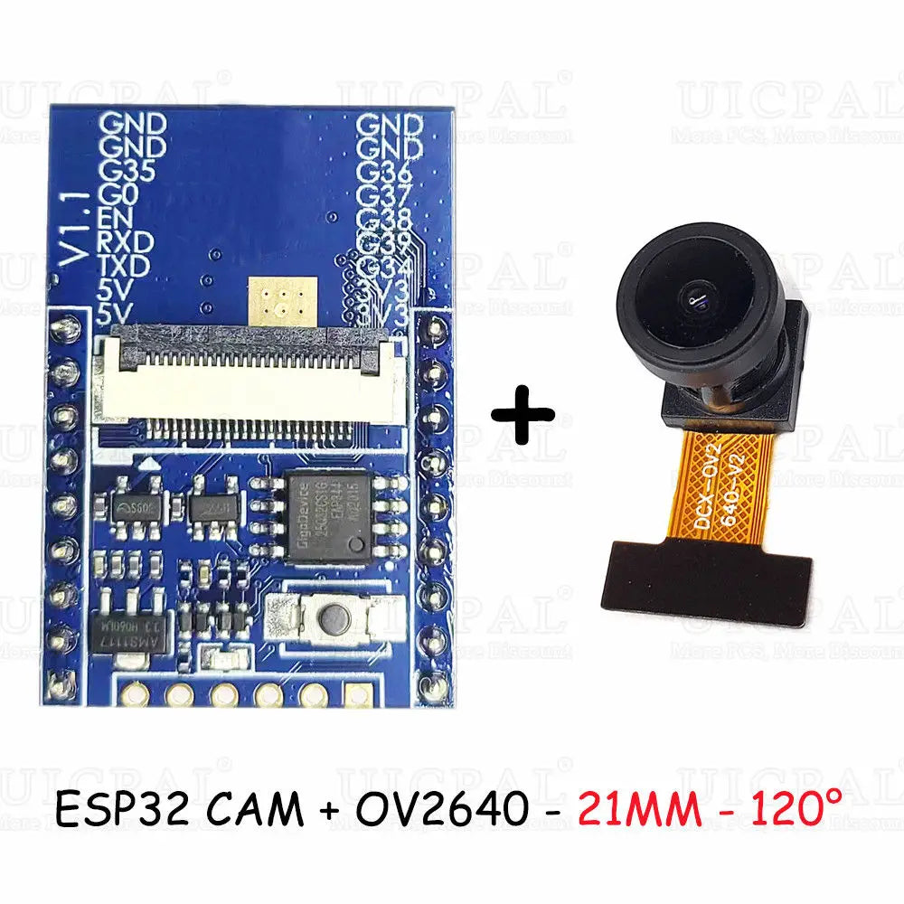 ESP32-CAM with OV2640 Camera Module Kit 66 120 160 Degrees 650nm 850nm Night Vision DVP 24Pin 2MP 2.4GHz WiFi Camera 4MB FLASH