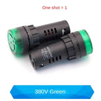 1PCS 12mm AD16-22SM 12V 24V 36V 48/110/220V Flash Signal Light Red LED Active Buzzer Beep Alarm Indicator Red Green Yellow Black