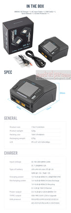 ToolkitRC M6DAC PRO V2 Intelligent Charger Dual Channel AC 200W DC 800W 16A Lithium Battery 1S 2S 3S 4S 5S 6S LiHV Lipo PD65W