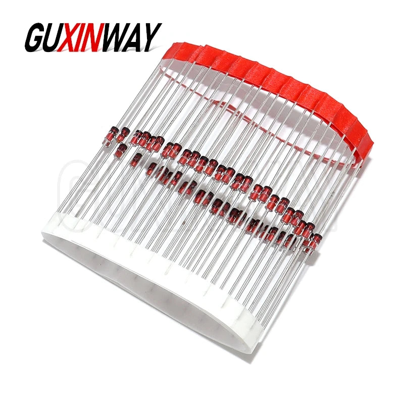 50pcs 1W Zener Diode DO-41 1N4727/4728/4729/1N4730/1N4731 3V 3.3V 3.6V 3.9V 4.3V 4.7V 5.1V 5.6V 6.2V 6.8V 7.5V 8.2V 9.1V 10V 11V