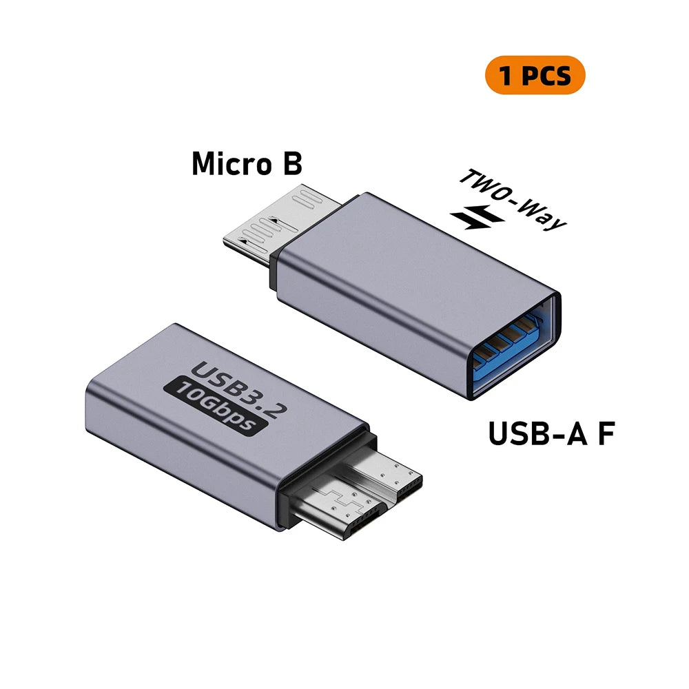 USB C 3.0 Micro B Male to Type C Female Adapter Type-C To Micro B Connector for Laptop External Hard Drive Disk Box Samsung S5