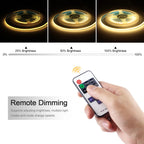 DC5V COB LED Strip with Dimmable Remote Control 2/3/5M White/Warm White COB Strip Light For Indoor Home Cabinet Decor Lighting