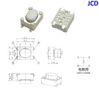 50/100/200Pcs/Lot SMD Tact Switch 3*4*2.5mm 4Pin Touch Micro Switch Push Button Switches 3x4x2.5H Button Car Remote Key Button
