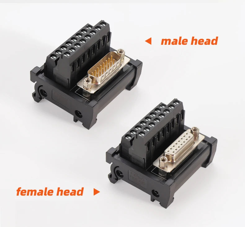 ENMG Direct Insertion 8A 300V DB9 Serial Terminal Block 9 pole 15db25 37 44 50 78 pin male female terminal block rail type D-SUB