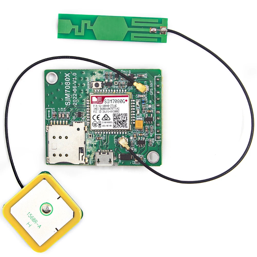SIMCOM SIM7080G Breakout Multi-Band CAT-M and NB-IoT Module Development Board With Embedded CA-L01 4G CAT1 CA-G01 GNSS Antenna