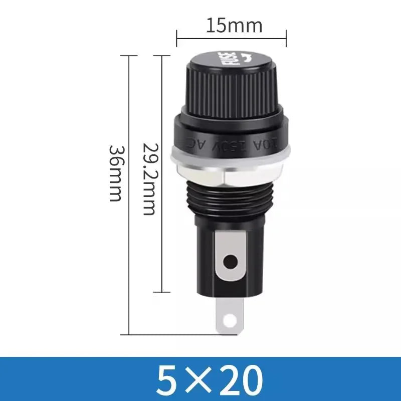 5/20/100PCS 5*20mm 6*30mm Glass Fuse Holders Insurance Tube Socket Fuse Holder For Insurance Panel Mount Fuse Holder 5x20 6x30