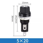 5/20/100PCS 5*20mm 6*30mm Glass Fuse Holders Insurance Tube Socket Fuse Holder For Insurance Panel Mount Fuse Holder 5x20 6x30