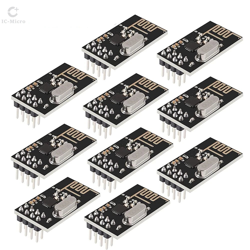 XCW 1-10PCS NRF24L01 2.4GHz 2Mbit/s Wireless Data Transmission RF Transceiver Module Board 1.9-3.6V For Arduino DIY
