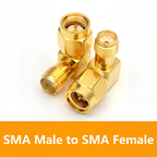 5PCS SMA To SMA Male Female Straight Connector 90 Degree Right Angle RPSMA To RP-SMA Male Adapter RF