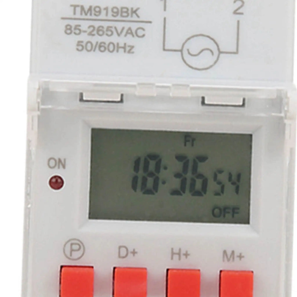 TM919BK  85~265V AC 30A LCD 7 Days Programmable Digital Timer Switches LCD Timer Switches