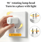 1/2/3/4pcs EU/US Plug LED Night Light Plug in Dusk To Dawn Sensor Auto on Off Rotatable Soft Light for Kids Room Kitchen Hallway