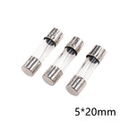10pcs/lot Glass Fuse 5*20mm 6*30mm Fast Blow Glass Tube Fuses 5x20 6x30mm 250V 0.5 1 2 3 4 5 6 8 10 15 20 25 30 A AMP Fuse