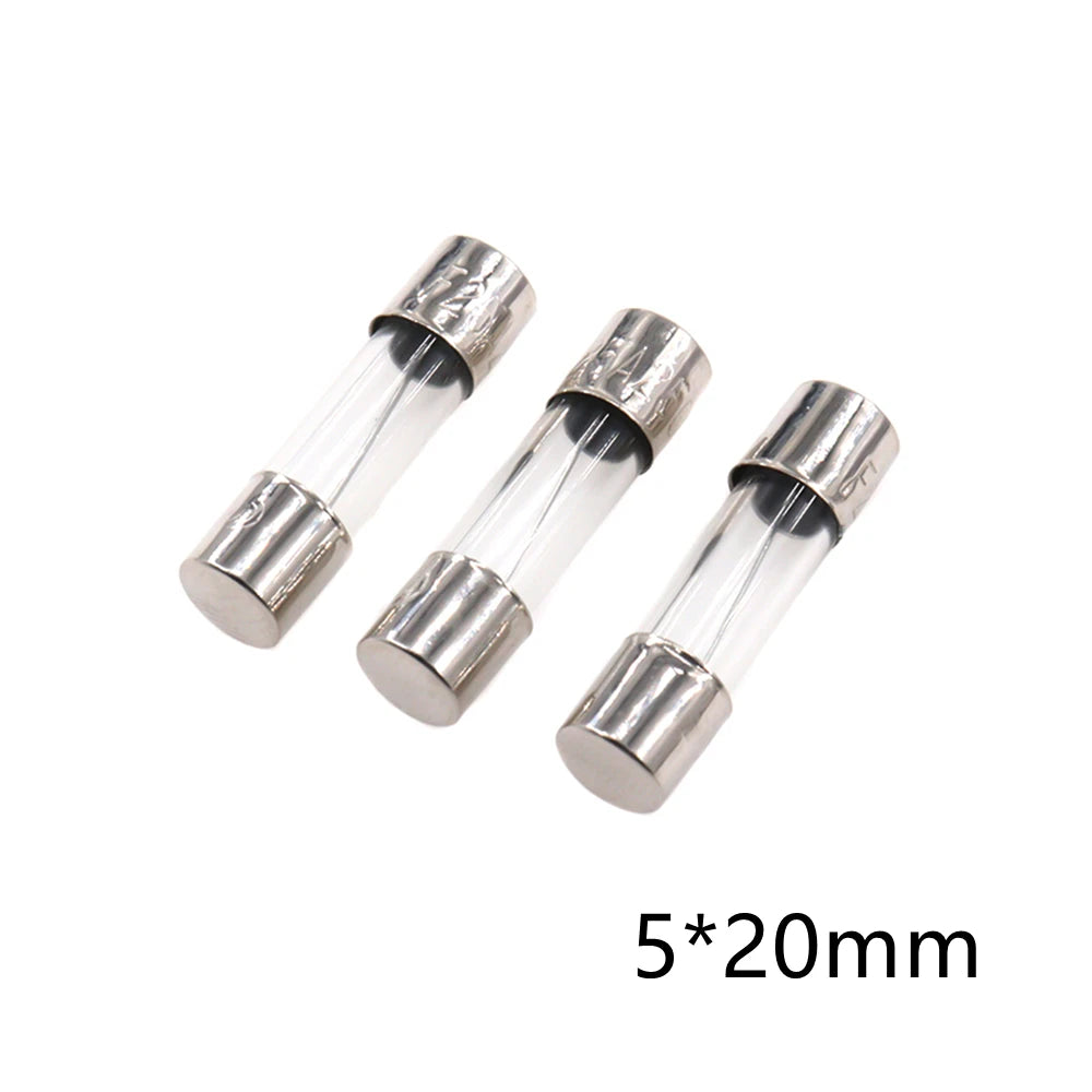 10pcs/lot Glass Fuse 5*20mm 6*30mm Fast Blow Glass Tube Fuses 5x20 6x30mm 250V 0.5 1 2 3 4 5 6 8 10 15 20 25 30 A AMP Fuse