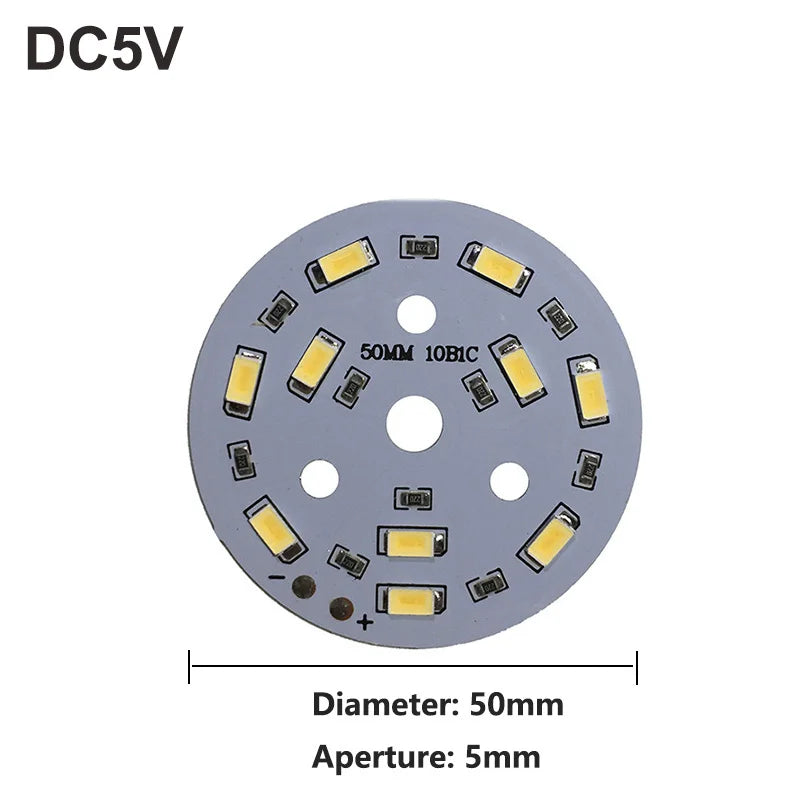 1Pcs USB Plug DC5V LED Light Source SMD5730 LED Light Beads Ring Chip with Black 1.5M Switch Cable 5W 10W 12W White /Warm Light.