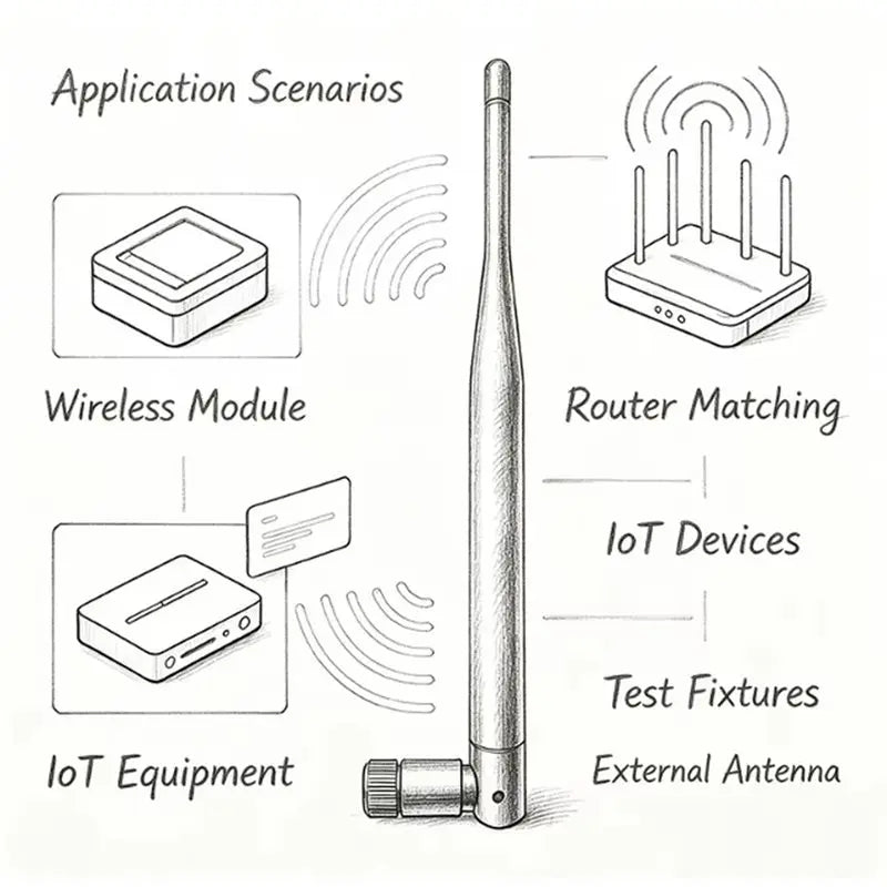 AU61-SMA To U. FL Connector 10CM 5Dbi Lora 868Mhz 915Mhz Antenna 2PCS For Meshtastic Lorawan Board Cable