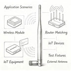 AU61-SMA To U. FL Connector 10CM 5Dbi Lora 868Mhz 915Mhz Antenna 2PCS For Meshtastic Lorawan Board Cable
