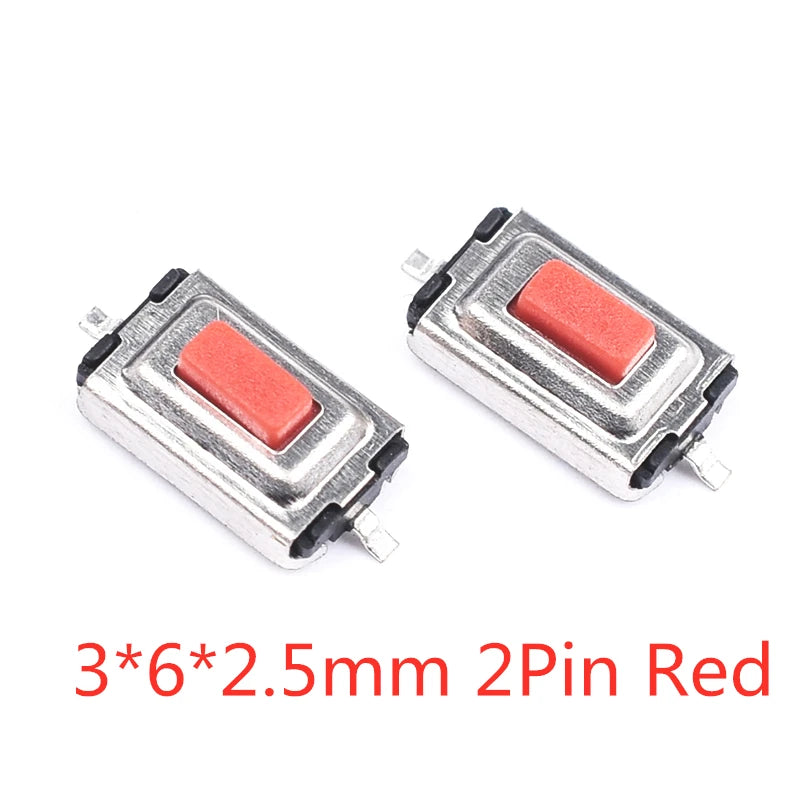 20Pcs SMD Tactile Switch Micro Push Button Silicone Key 3x4 3x6 4x4mm 2Pin 4Pin Electronic Component Switchs