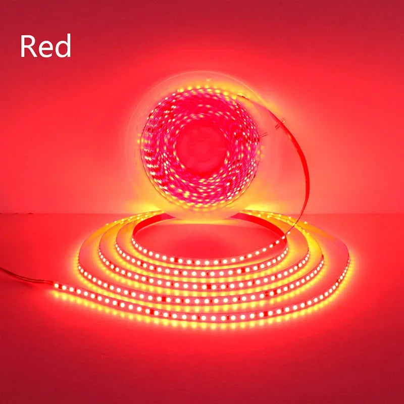 AC220V 230V 5M 600 LED Strip 2835 120LEDs/m Home Lamp Strip Red Ice Blue Green Yellow Pink Flexible And Cuttable Soft Lamp Bar
