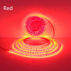 AC220V 230V 5M 600 LED Strip 2835 120LEDs/m Home Lamp Strip Red Ice Blue Green Yellow Pink Flexible And Cuttable Soft Lamp Bar