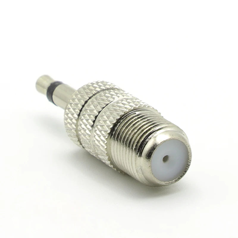1/2/5PCS F Female Jack to 3.5mm Mono 1/8" Male Plug RF Coaxial Adapter RF Connectors FM Antenna Connector
