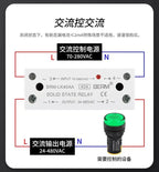 Solid State Relay With Heatsink 40DA Rail-Mount Integrated SSR Module Single-Phase Small 25A DC Control AC 10AA 25AA 40AA 60AA