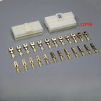 6.3MM 1/2/3/4/6/8/9/12/14/21 PIN Automotive Electrical Connector Cable Terminal Plug Kits Motorcycle For Ebike Car Terminal