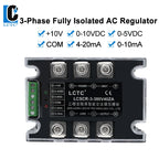 LCTC Voltage Regulator Module 380V Three Phase Solid State Relay 25A 40A 60A 100A 150A 200A SSR Fully Isolated Intelligent AC