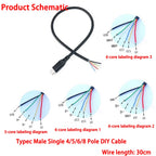 1pcs Type-C Male Single Head Charging Cable 4/5/6/8pcs DIY Cable with OTG Function Charging Treasure Aging Test Cable
