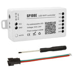 SP108E Wifi SPI Pixel LED Controller DC5-24V for WS2812B WS2811 WS2815 Addressable Pixel LED Strip Lights Max 2048 Pixels